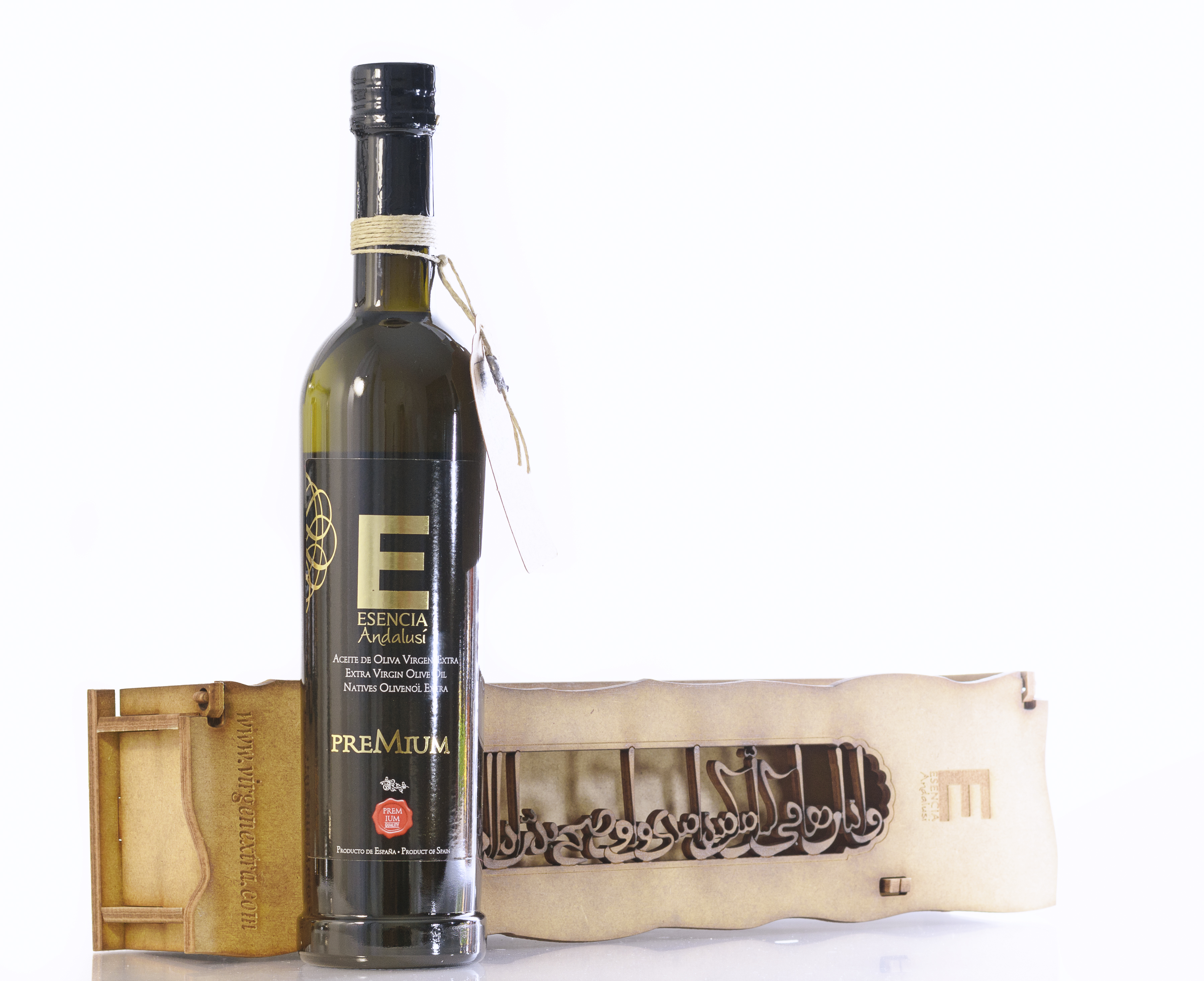 Bottle of extra virgin olive oil
