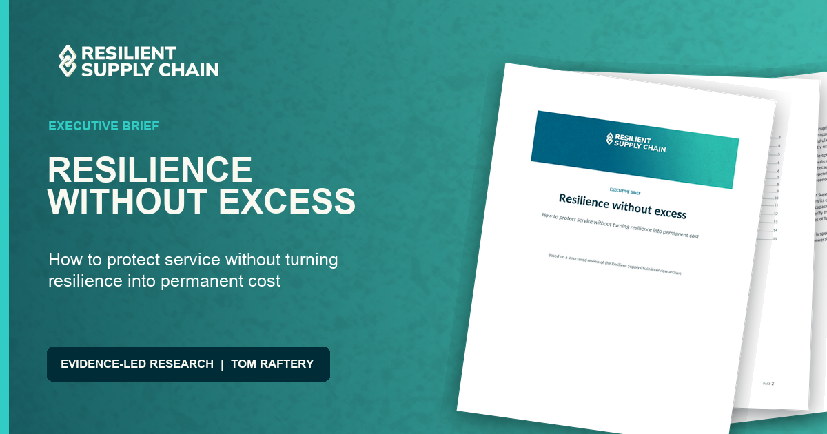 Resilience Without Excess Executive Briefing cover